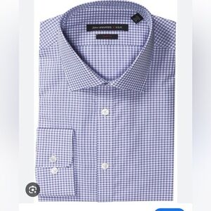 John Varvatos slim fit checkered men dress shirt
